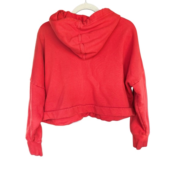 ADIDAS Women's Red and White Striped Hoodie - Picture 2 of 10